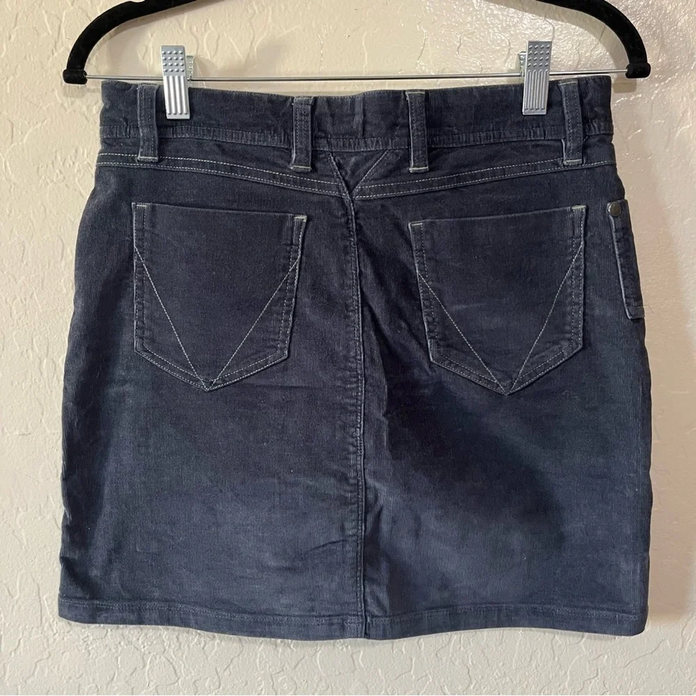 Y2K Horny Toad Navy Corduroy Mini Skirt Size 2